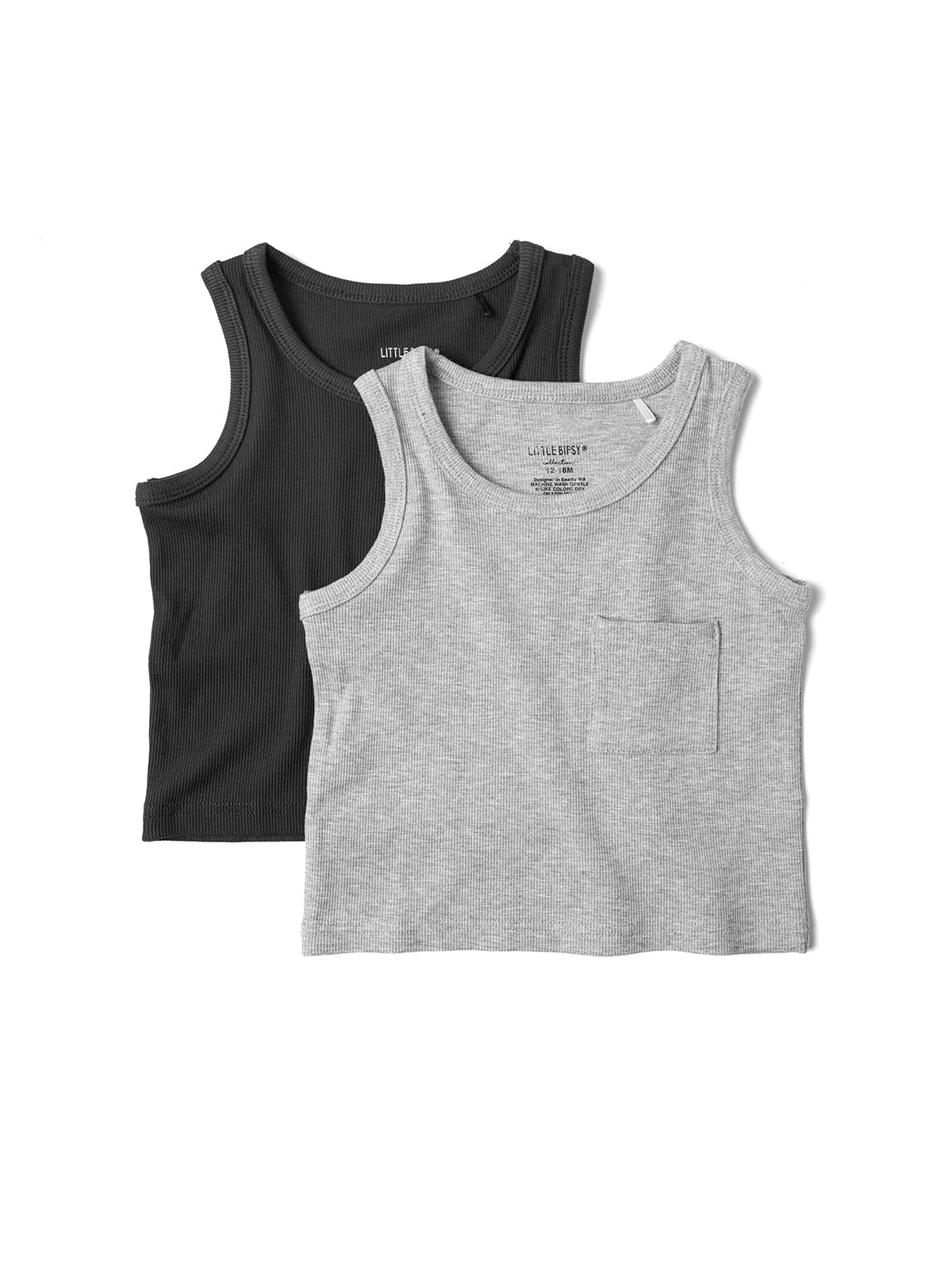 Ribbed Tank - Light Heather Grey