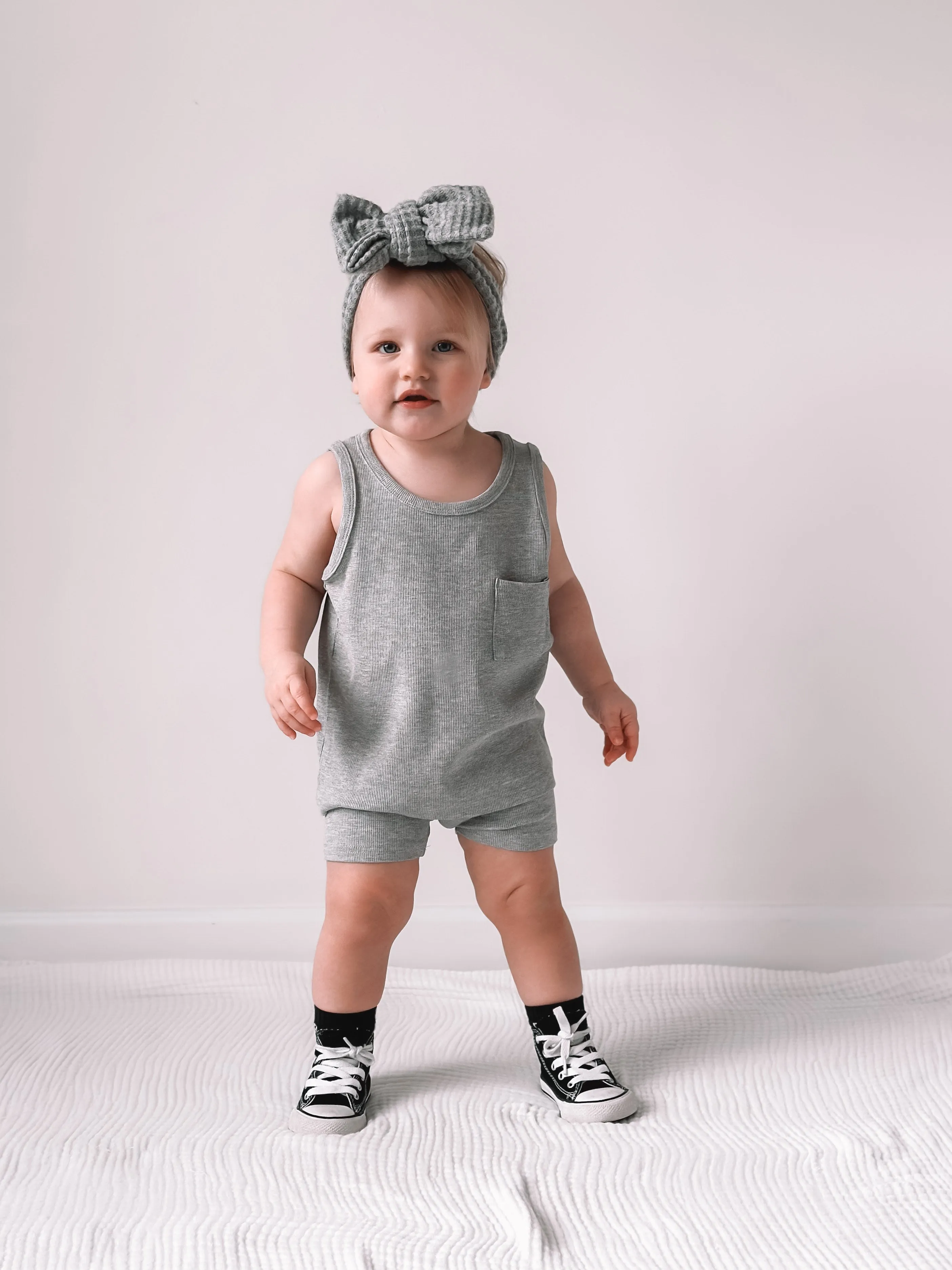 Ribbed Tank - Light Heather Grey
