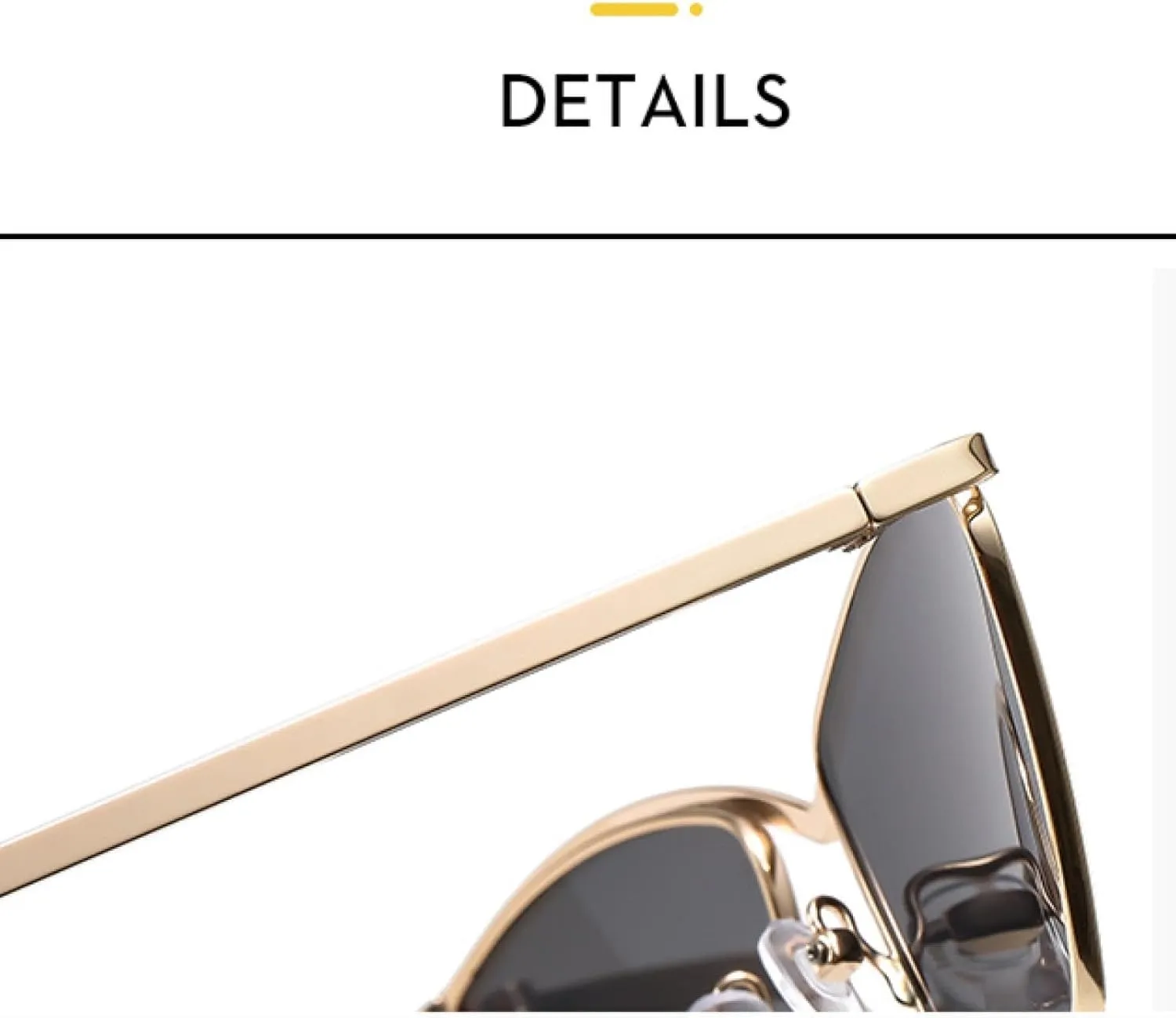 Senior Metal Fashion Cat Eye Sunglasses Women Luxury Trend Vintage Punk Travel Driving Shades Uv400