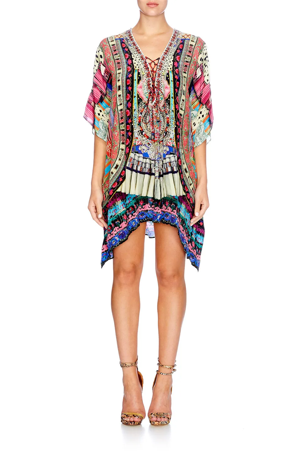 SHORT LACE UP KAFTAN ABOUT A GIRL