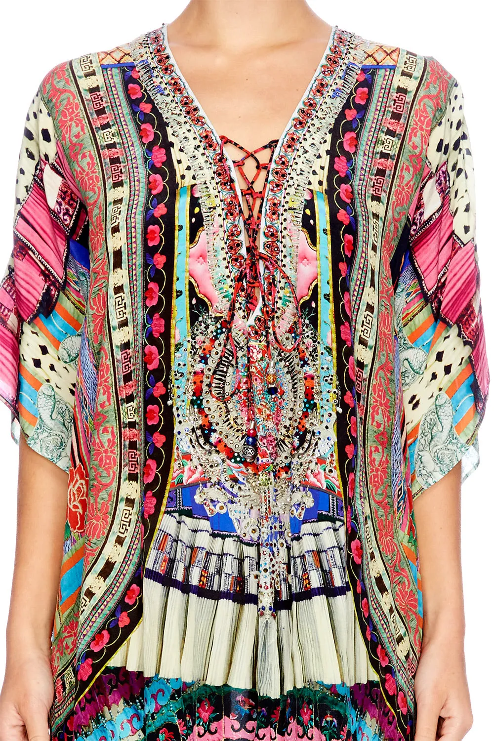 SHORT LACE UP KAFTAN ABOUT A GIRL