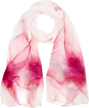 Square Large Neck Scarf Woman's Silk Scarf Digital Printed Neck Scarf Spring Breathable Chiffon Shawl Lightweight