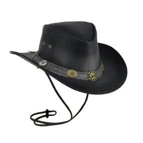 Strings Cowboy Leather Hat