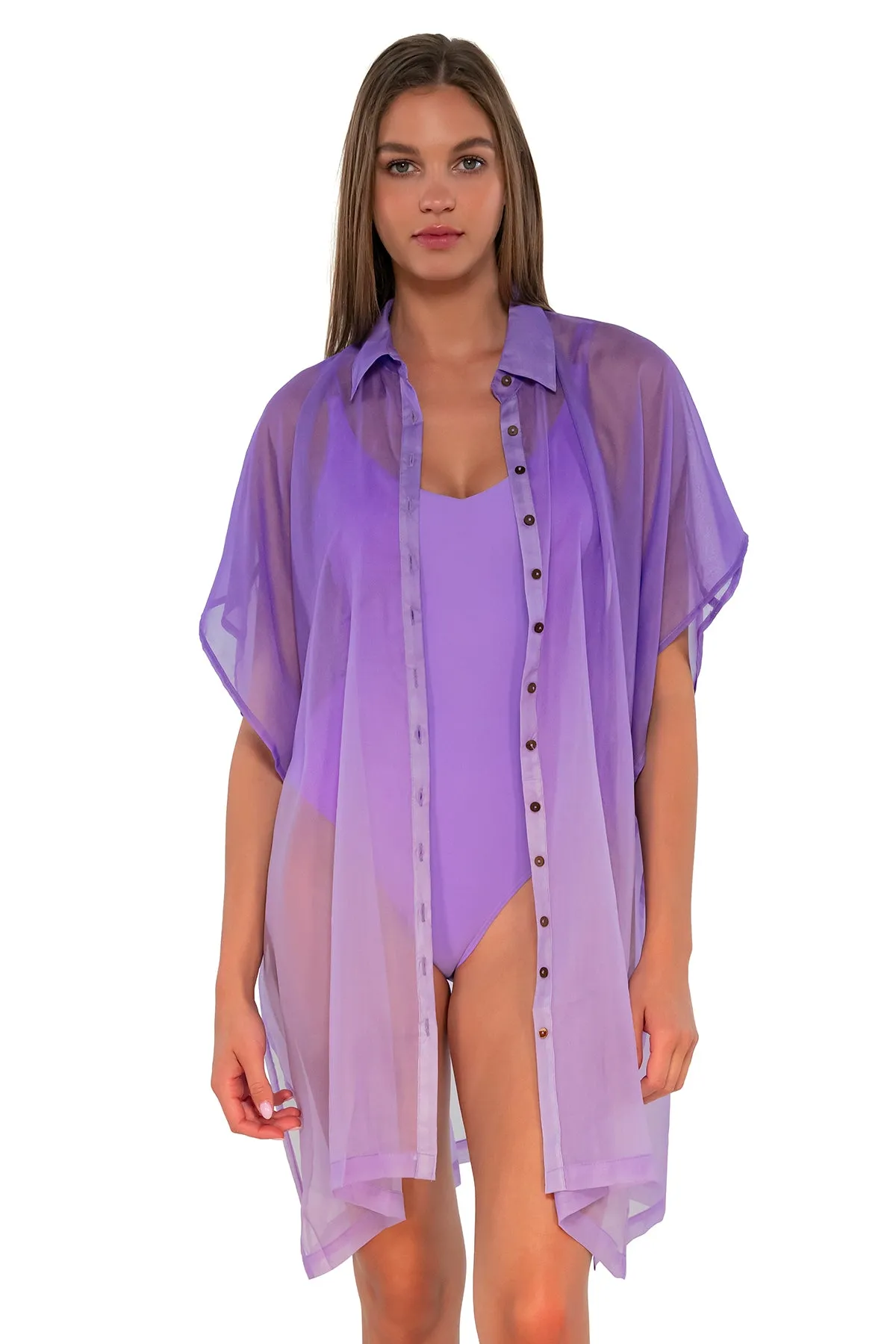 Sunsets Passion Flower Shore Thing Tunic