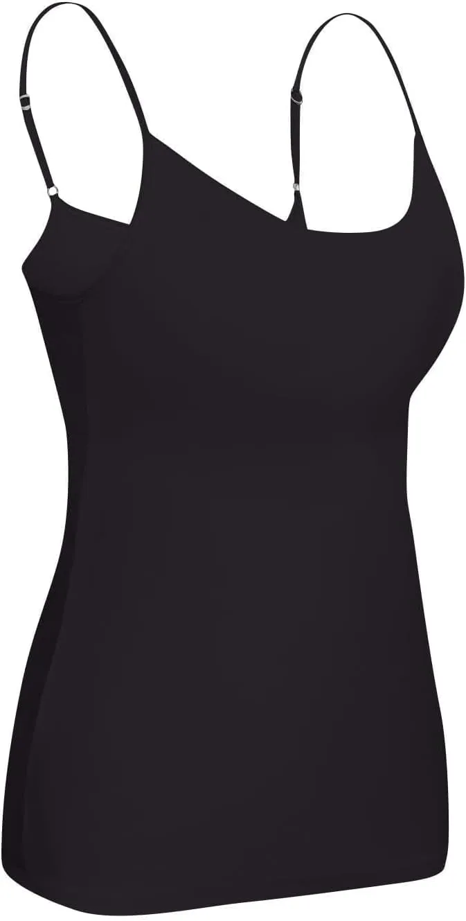 Tank Tops for Women Built in Bra Adjustable Spaghetti Strap Workout Yoga Shirts Basic Tank Tops Layer Padded Bra