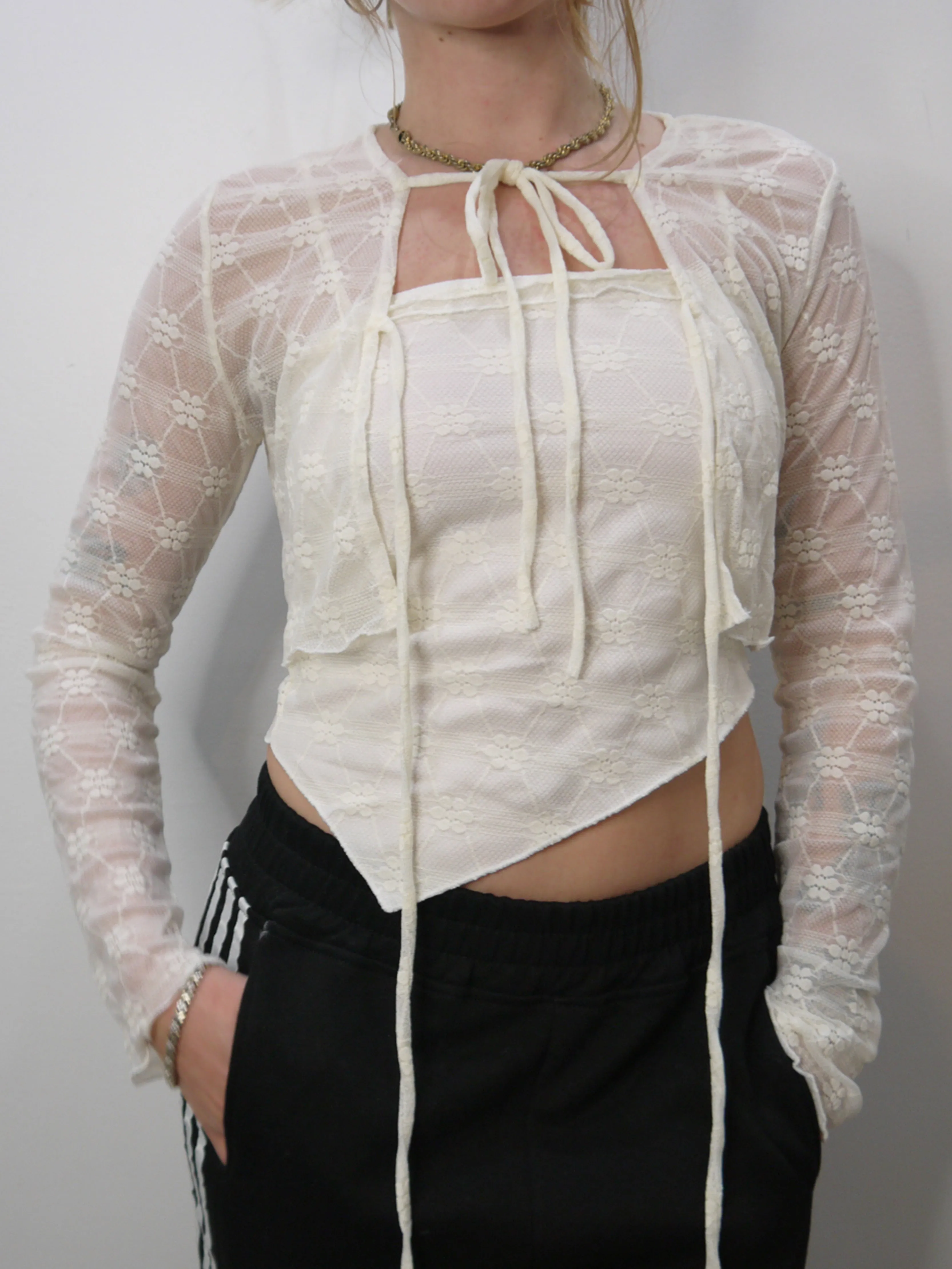 textured knit bolero w tank set