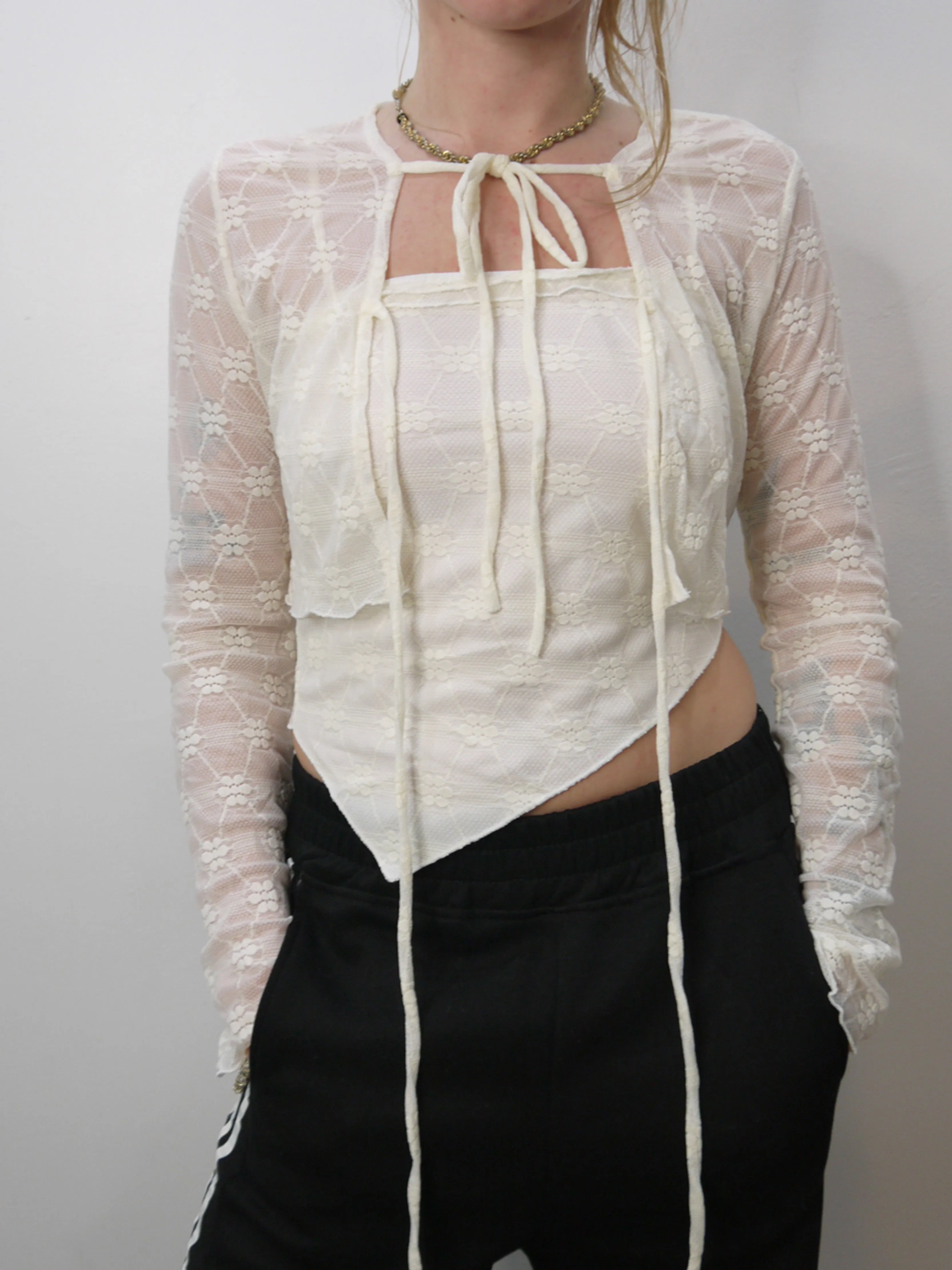 textured knit bolero w tank set