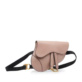 Trendy Inspired Dior Saddle Belt Bag Pink Leather