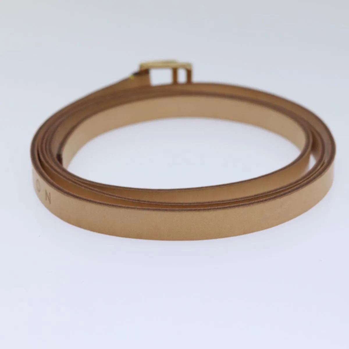 Trendy Inspired Louis Vuitton Belt Leather M Beige Lv Auth 88629