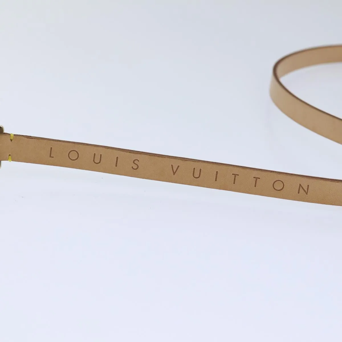 Trendy Inspired Louis Vuitton Belt Leather M Beige Lv Auth 88629