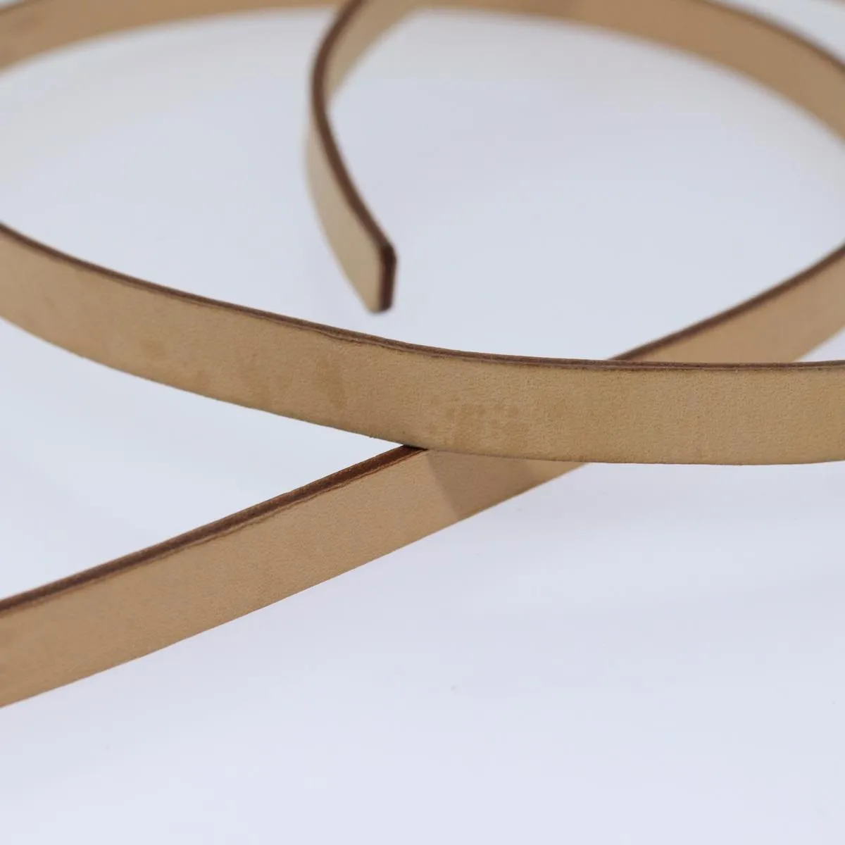 Trendy Inspired Louis Vuitton Belt Leather M Beige Lv Auth 88629