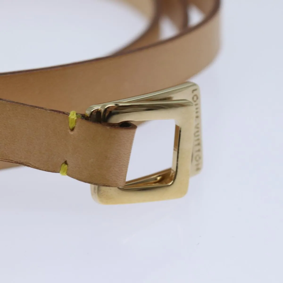 Trendy Inspired Louis Vuitton Belt Leather M Beige Lv Auth 88629