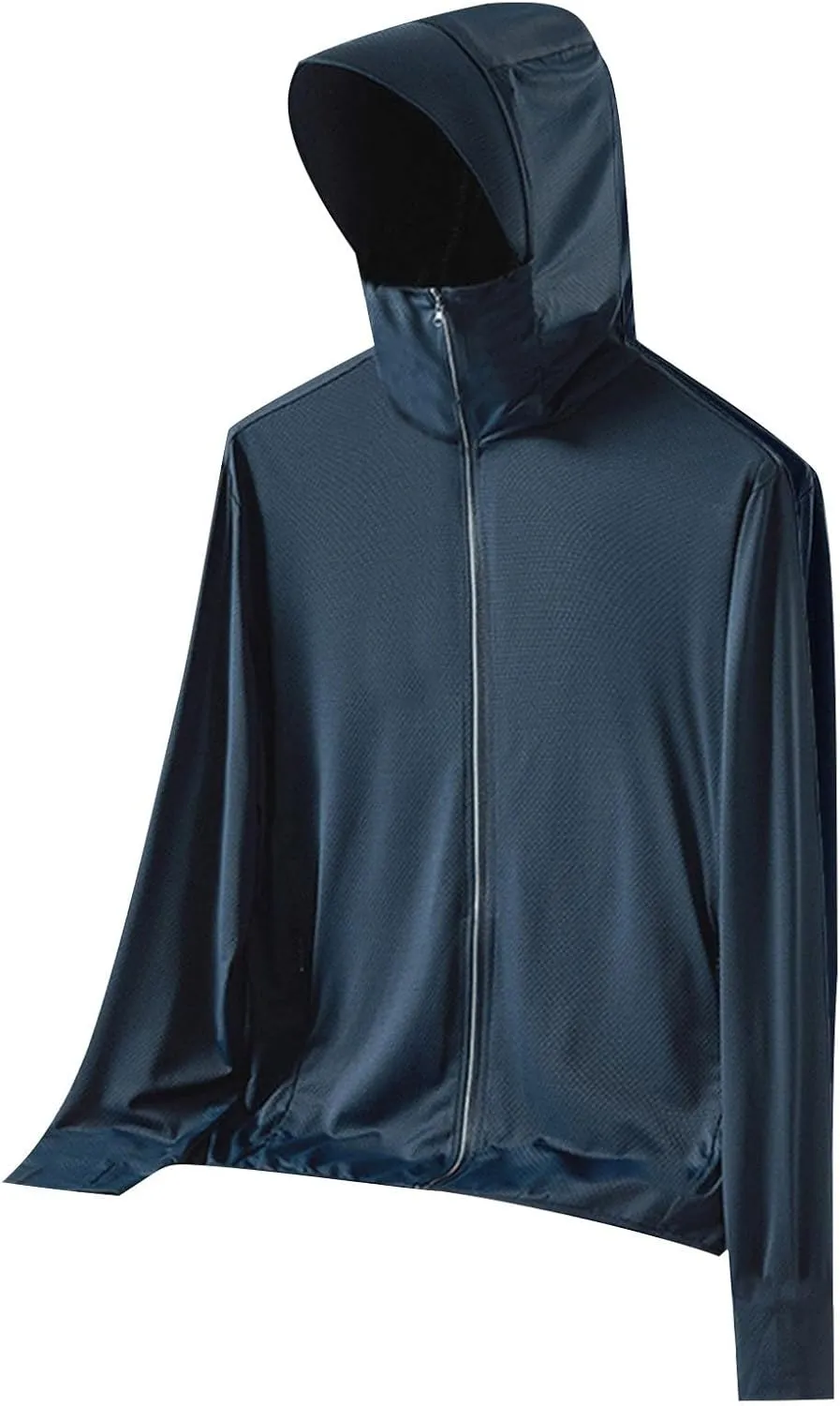 Unisex UPF 50  Light Jacket Full Zip Sun Protection Hoodie Long Sleeve Sun Shirts UV Fishing Hiking Athletic Running Outwear