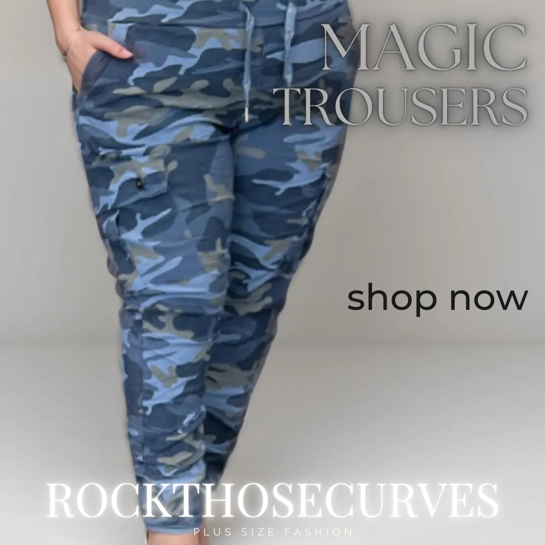 VERY STRETCHY CAMO PRINT TROUSERS / JEANS WITH SIDE POCKETS