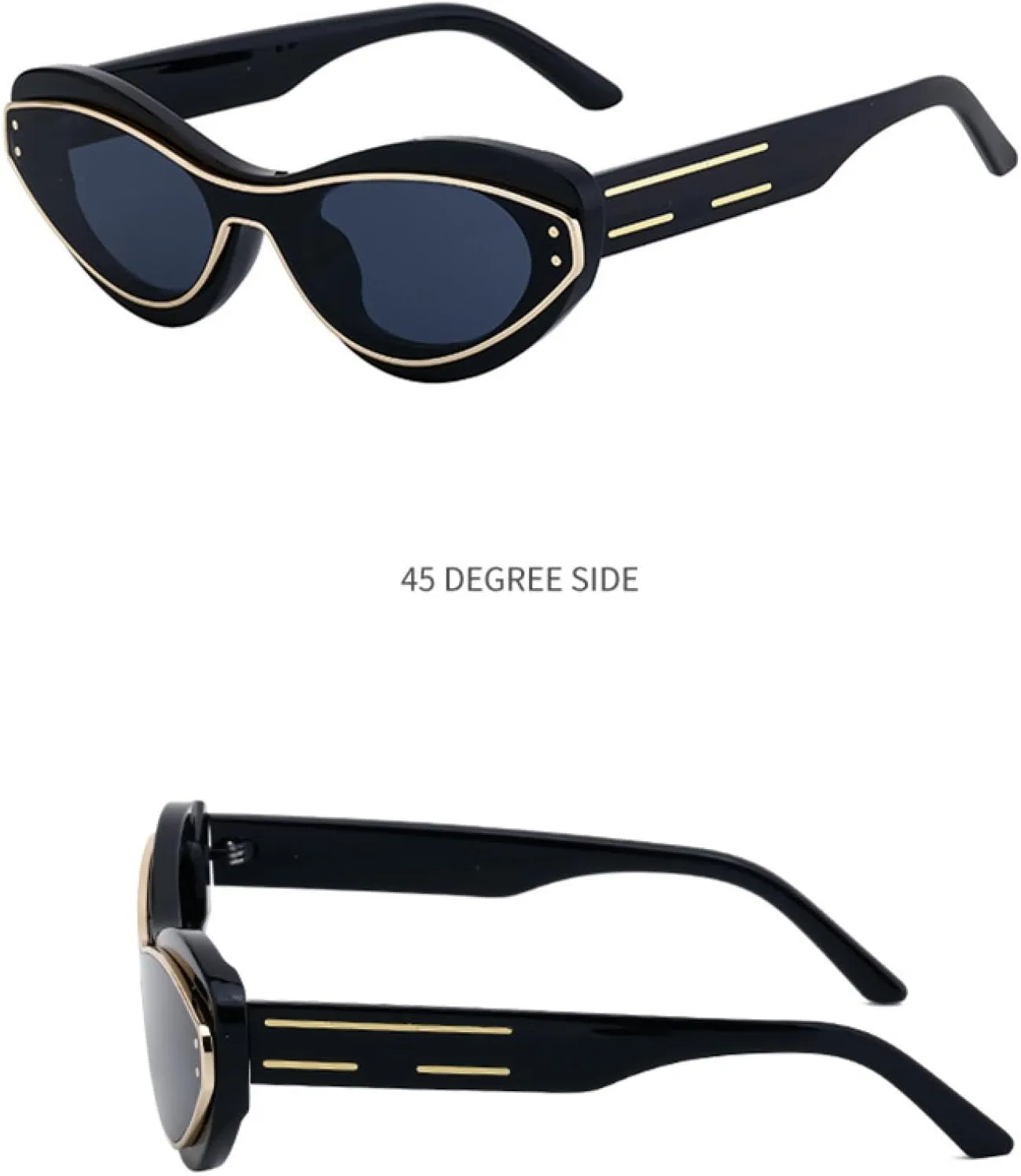 Vintage Cat Eye Sunglasses Women for Men Fashion Popular Luxury Sun Glasses Punk Uv400