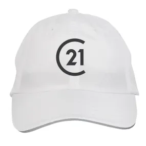 White Unisex C21 Seal Cap with Reflective Sandwich