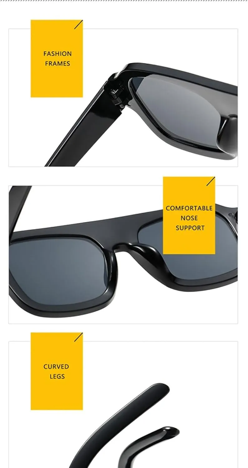 Women Large Frame Trend Sunglasses Vintage Sun Glasses Sun Shades Men Driving Cycling Anti Uv400 Eyepiece