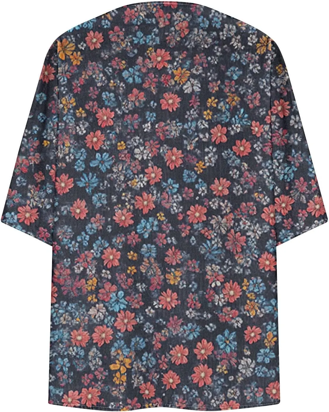 Women's Beach Cover Up Chiffon Kimono Cardigan Flroal Bathing Suit Cover Up Shirt Blouse for Summer Swimwear Coverups