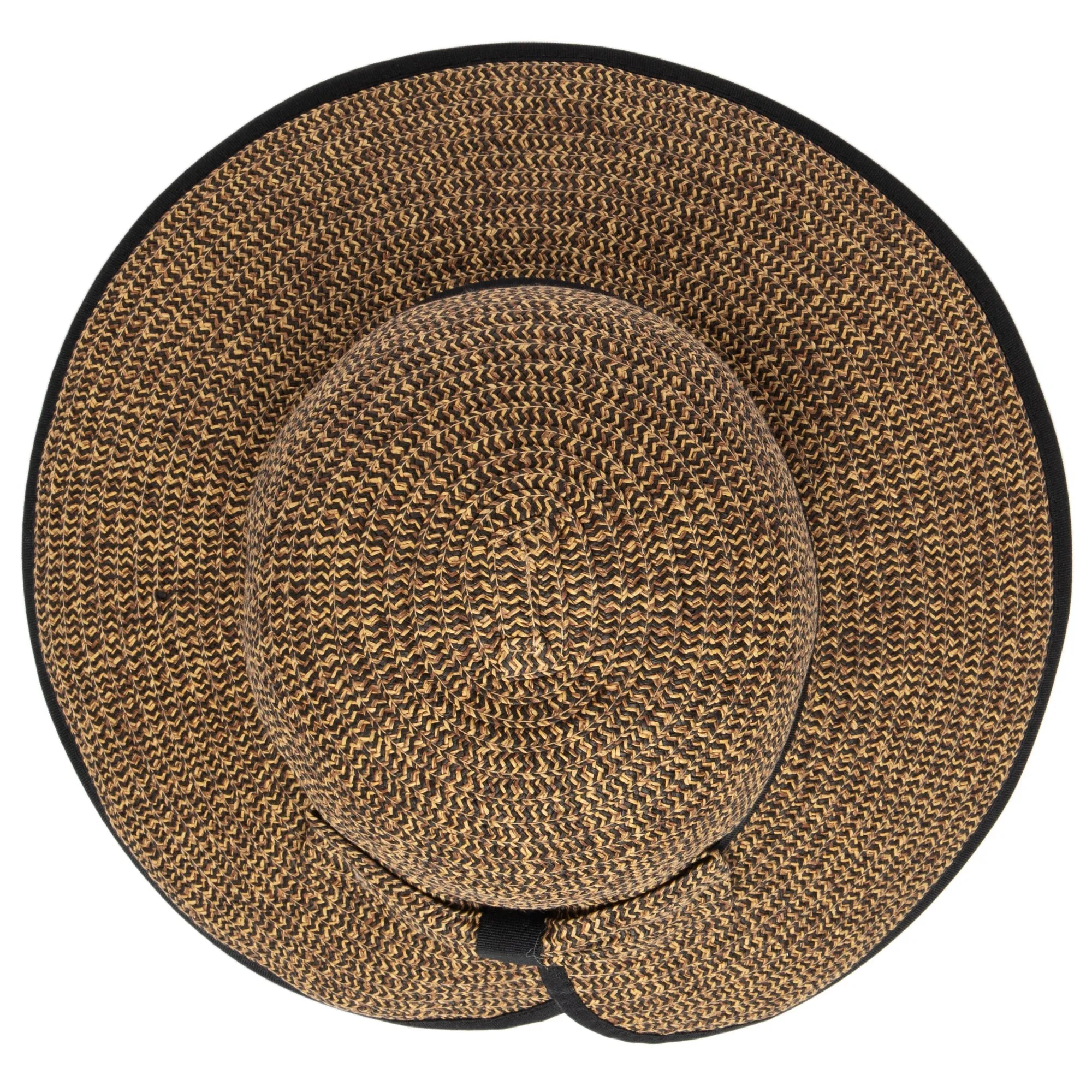 Women's Contrasting Edged Sun Brim Hat with Back Bow