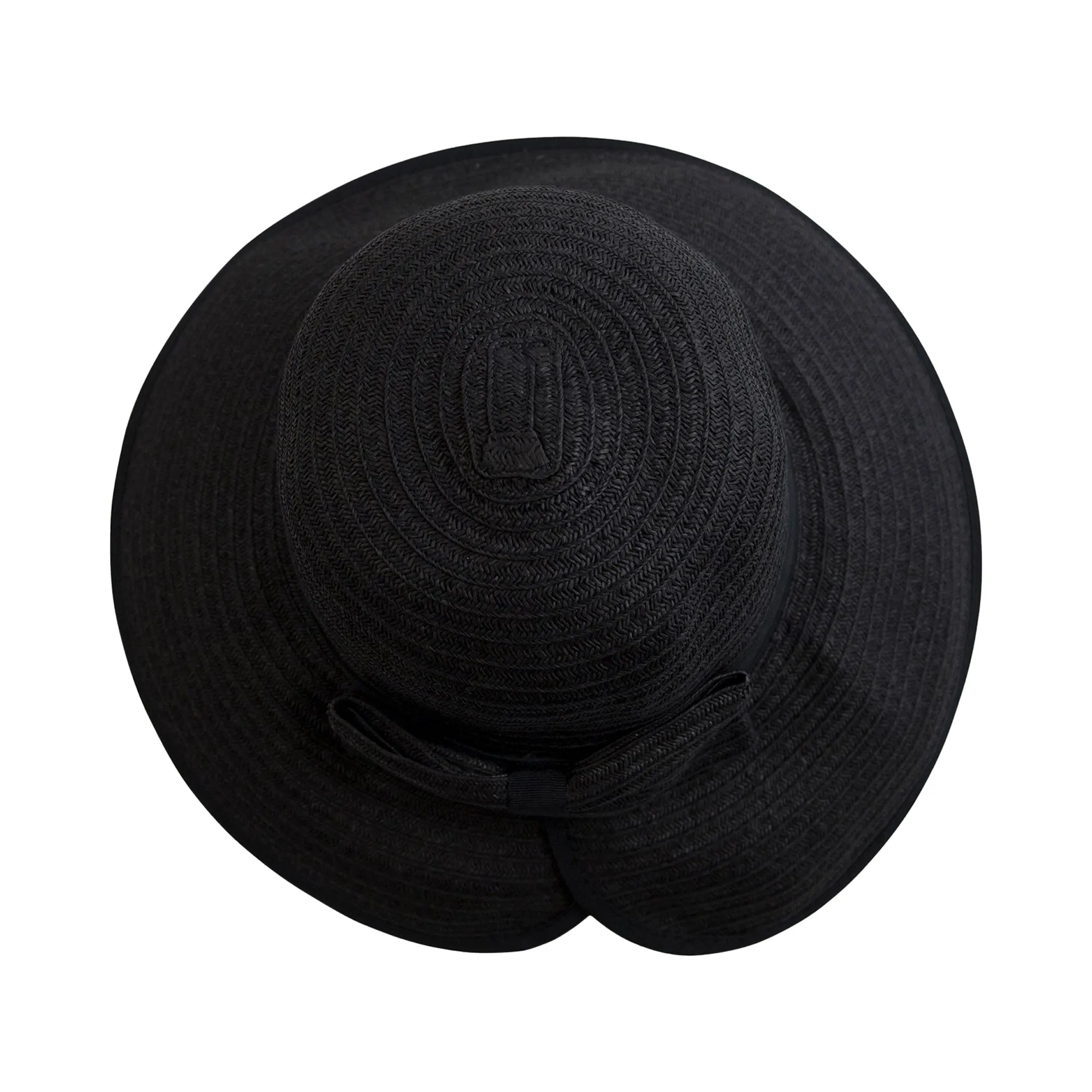 Women's Contrasting Edged Sun Brim Hat with Back Bow