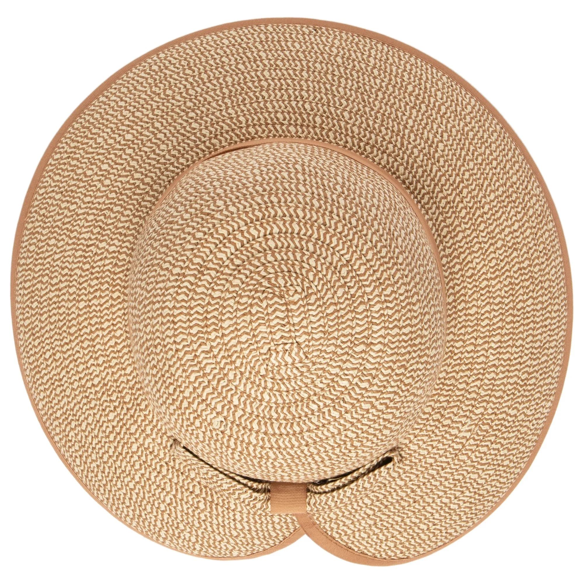 Women's Contrasting Edged Sun Brim Hat with Back Bow