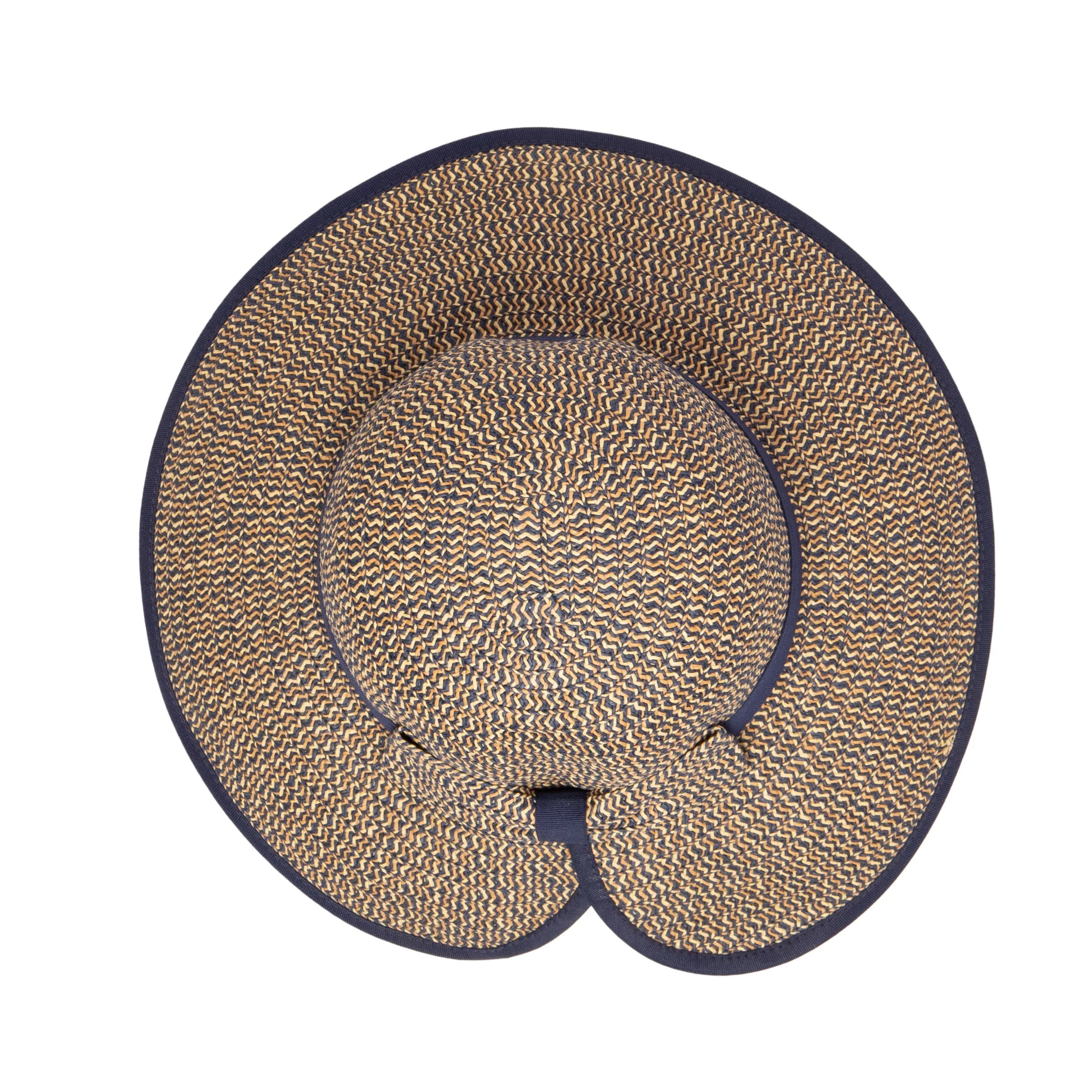 Women's Contrasting Edged Sun Brim Hat with Back Bow