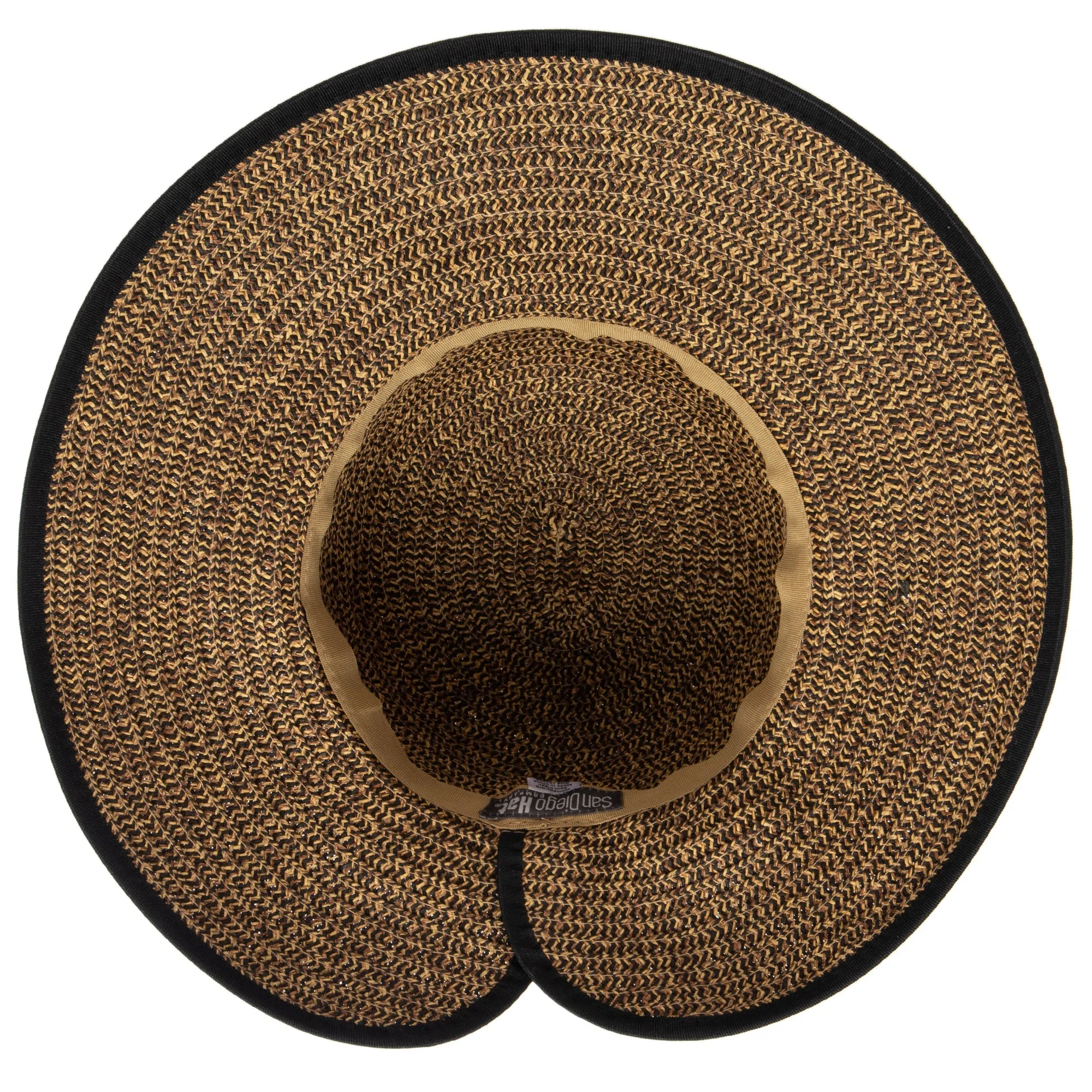 Women's Contrasting Edged Sun Brim Hat with Back Bow