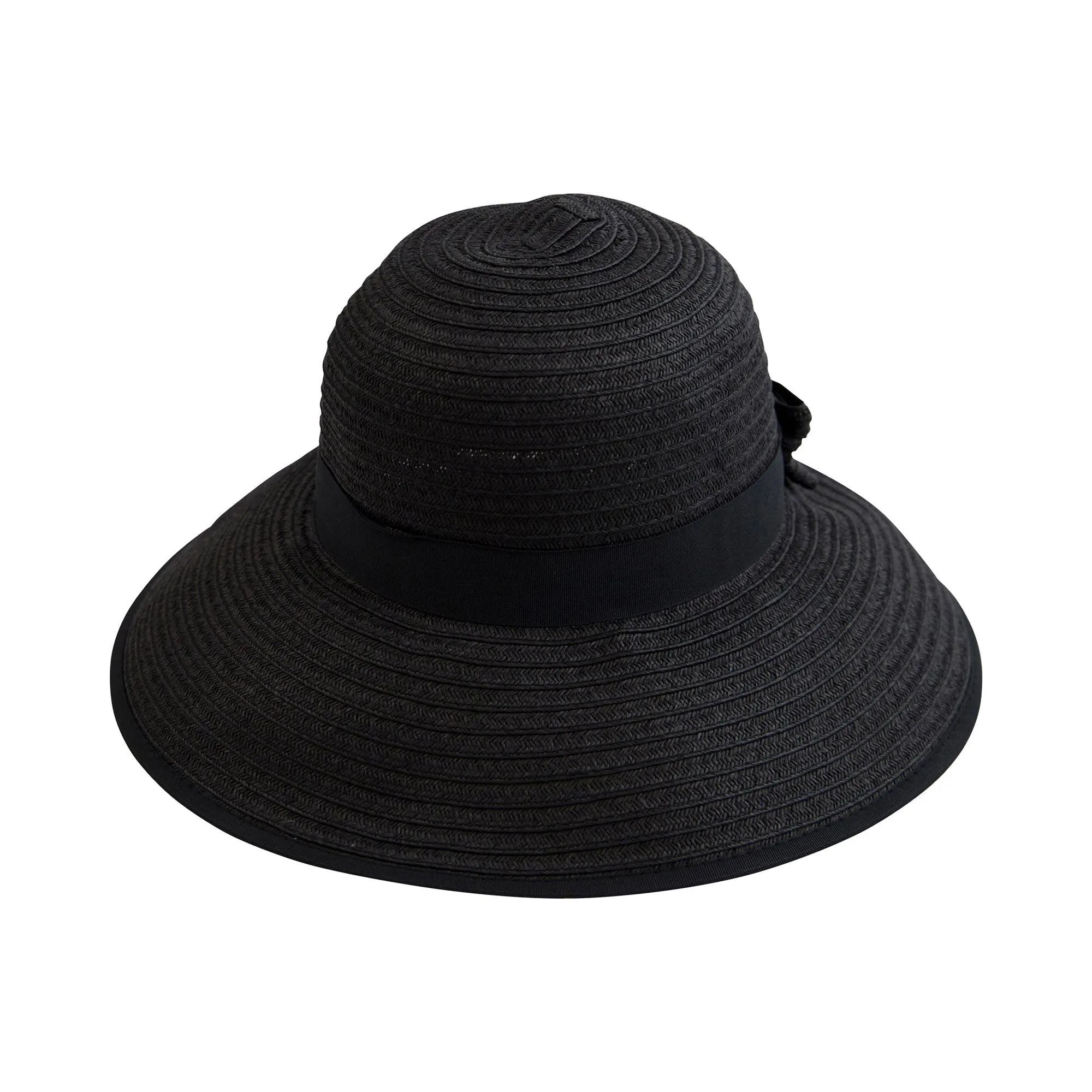 Women's Contrasting Edged Sun Brim Hat with Back Bow