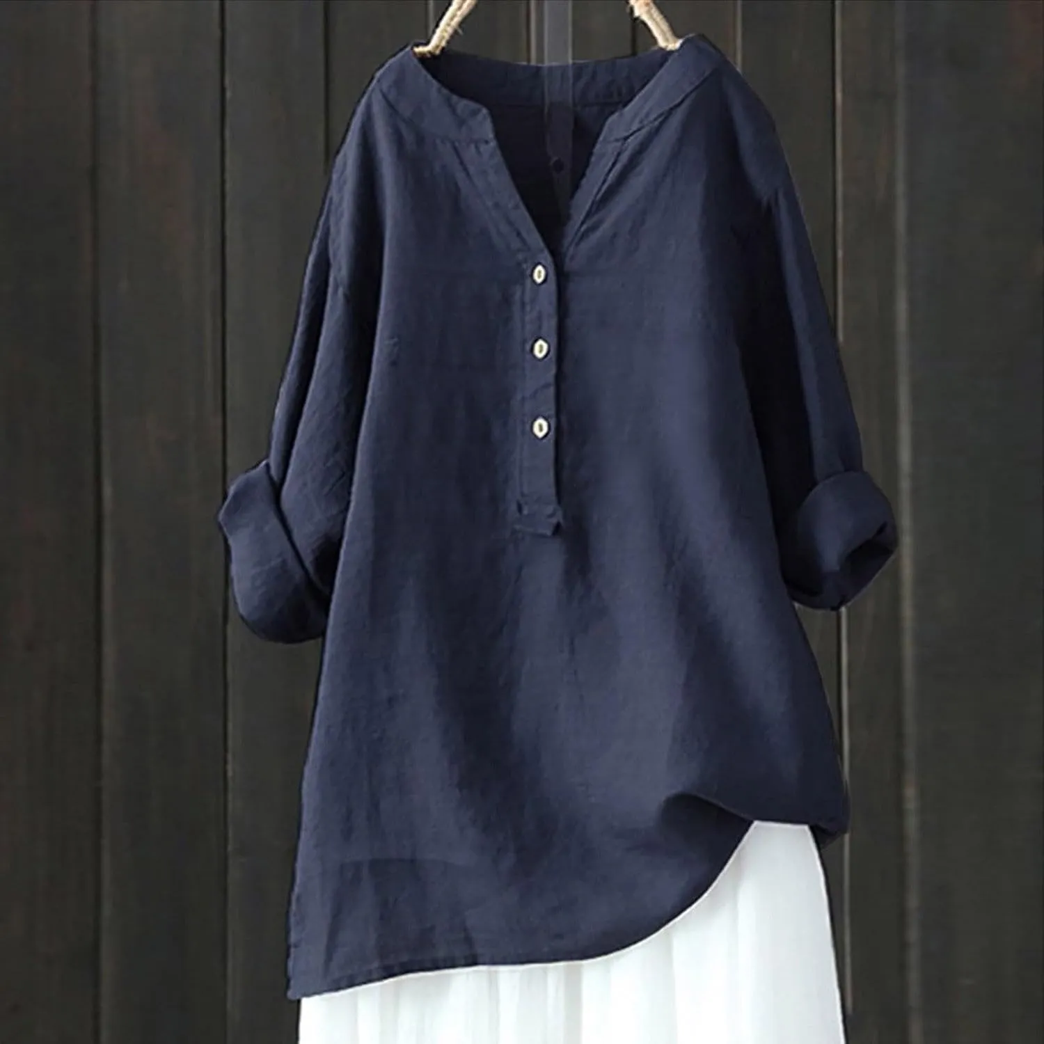 Women's Linen Button Down Shirts 2025 Short Sleeve V Neck Tshirts Light Weight Plain Blouses Casual Fit Tunic Tops