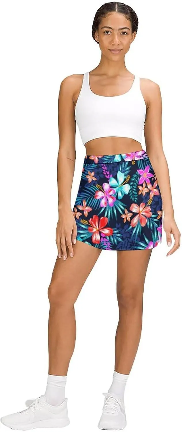 Women's Skorts Skirts A-line Short Trouser Skirt Casual Light Proof Trouser Skirt with Pocket Skirt S-4XL